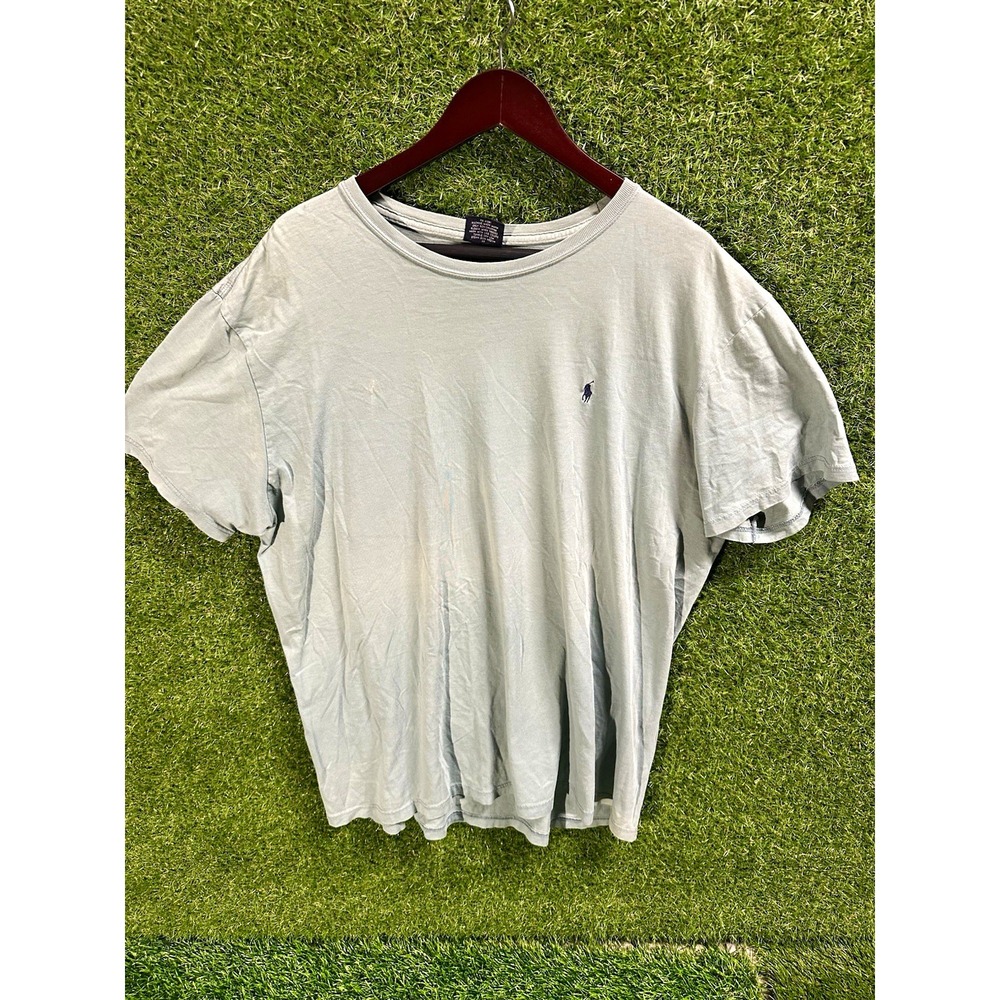 Polo by Ralph Lauren Men's XL Light Green Polo Pony Logo Crew Neck Tee
